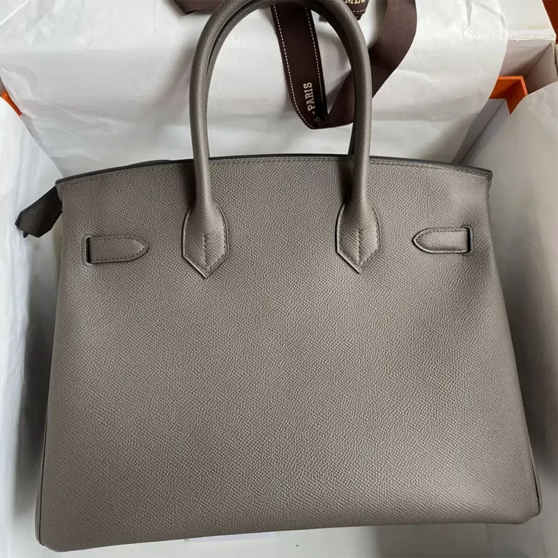 Hermes Birkin 30 Bag in Epsom Leather with Gold Hardware-Silver