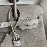 Hermes Birkin 30 Bag in Epsom Leather with Gold Hardware-Silver
