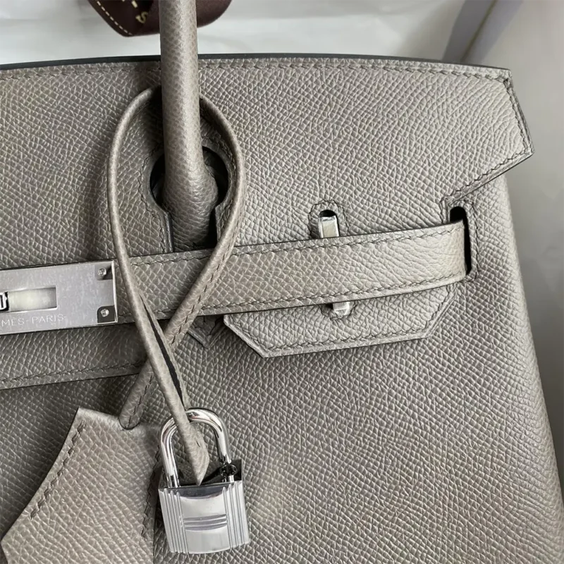 Hermes Birkin 30 Bag in Epsom Leather with Gold Hardware-Silver