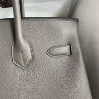 Hermes Birkin 30 Bag in Epsom Leather with Gold Hardware-Silver
