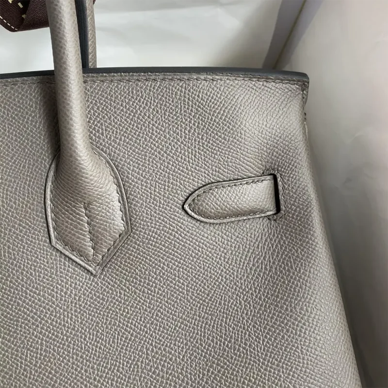 Hermes Birkin 30 Bag in Epsom Leather with Gold Hardware-Silver
