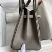 Hermes Birkin 30 Bag in Epsom Leather with Gold Hardware-Silver