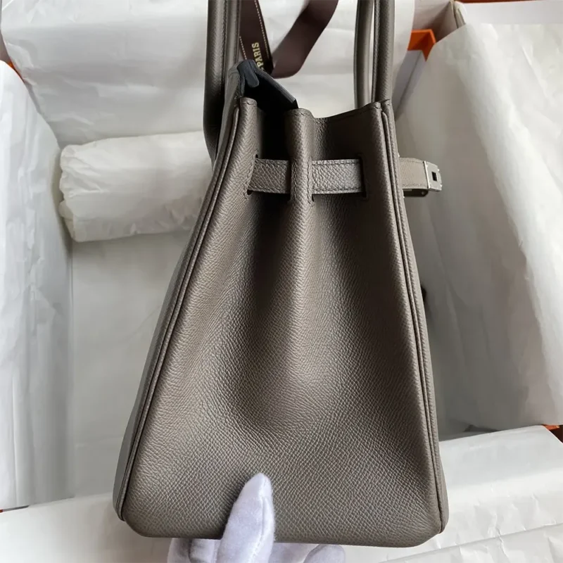 Hermes Birkin 30 Bag in Epsom Leather with Gold Hardware-Silver