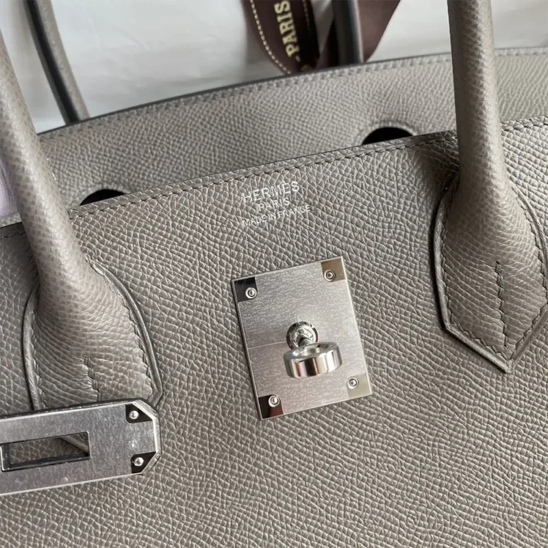 Hermes Birkin 30 Bag in Epsom Leather with Gold Hardware-Silver