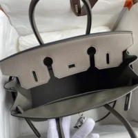 Hermes Birkin 30 Bag in Epsom Leather with Gold Hardware-Silver