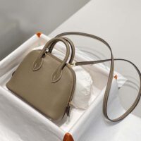 Hermes Unisex Bolide 1923 Bag in Epsom Calfskin-Brown/Gold
