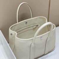 Hermes Unisex Garden Party 30 Voyage Bag-White