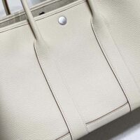 Hermes Unisex Garden Party 30 Voyage Bag-White