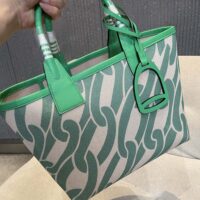 Hermes Unisex Steeple 25 Ecru Tote Bag-Green H084533CKAA