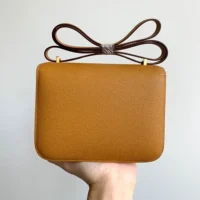 Hermes Women Constance 19 Bag Epsom Leather-Brown/Gold
