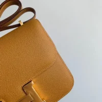 Hermes Women Constance 19 Bag Epsom Leather-Brown/Gold