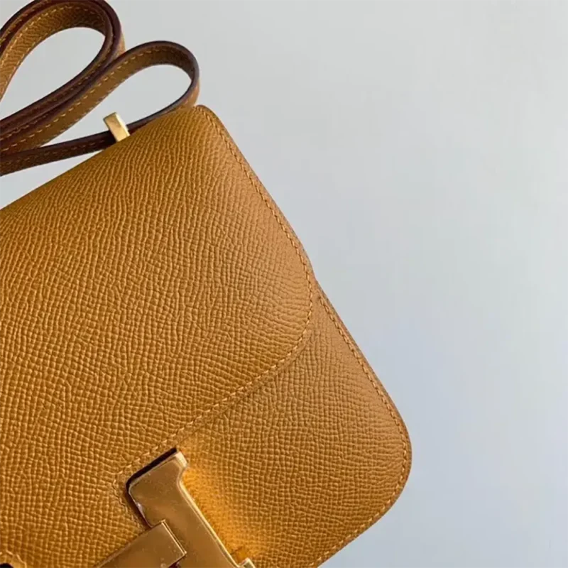 Hermes Women Constance 19 Bag Epsom Leather-Brown/Gold