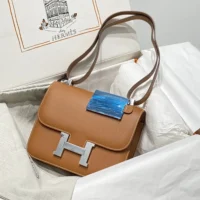 Hermes Women Constance 19 Bag Epsom Leather-Brown