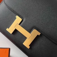 Hermes Women Constance 24 Bag Epsom Leather-Black/Gold