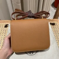 Hermes Women Constance 24 Bag Epsom Leather-Brown