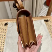Hermes Women Constance 24 Bag Epsom Leather-Brown