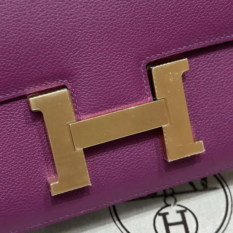 Hermes Women Constance 24 Bag Epsom Leather-Purple
