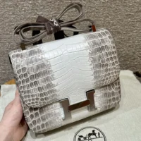 Hermes Women Constance 24 Himalaya Matte Niloticus Crocodile Palladium Hardware