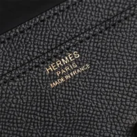 Hermes Women Constance Long To Go in Epsom Leather-Black/Gold
