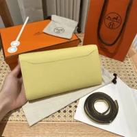 Hermes Women Constance Long To Go in Epsom Leather-Yellow/Gold