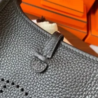 Hermes Women Evelyne 16 Amazone in Clemence Leather-Black/Silver