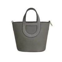 Hermes Women In the Loop 18 Handbag Clemence Leather-Gray