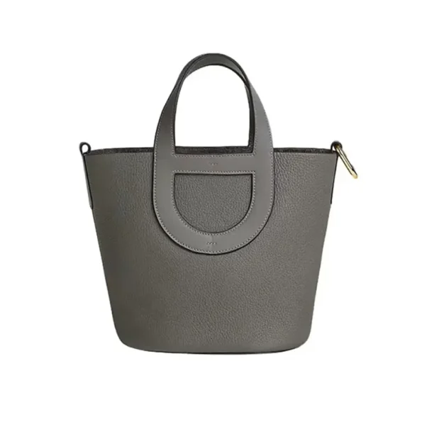 Hermes Women In the Loop 18 Handbag Clemence Leather-Gray