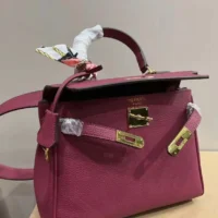 Hermes Women Kelly Bag 20 in Epsom Leather-Bordeaux