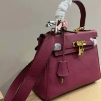 Hermes Women Kelly Bag 20 in Epsom Leather-Bordeaux