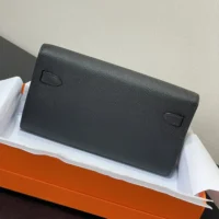 Hermes Women Kelly To Go in Epsom Leather-Black/Gold