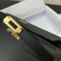 Hermes Women Kelly To Go in Epsom Leather-Black/Gold