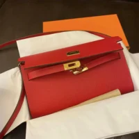 Hermes Women Kelly To Go in Epsom Leather-Red