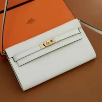 Hermes Women Kelly To Go in Epsom Leather-White/Gold