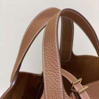 Hermes Women Picotin Lock 18cm in Cowhide leather-Brown