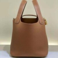 Hermes Women Picotin Lock 18cm in Cowhide leather-Brown