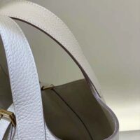 Hermes Women Picotin Lock 18cm in Cowhide leather-White