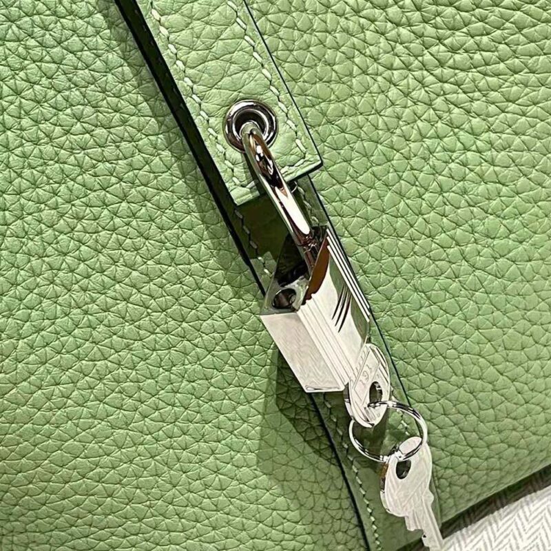 Hermes Women Picotin Lock 22cm in Cowhide leather-Aqua