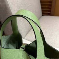 Hermes Women Picotin Lock 22cm in Cowhide leather-Aqua