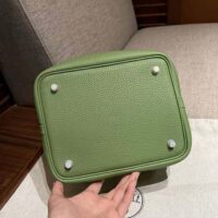 Hermes Women Picotin Lock 22cm in Cowhide leather-Aqua