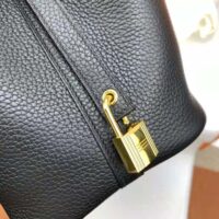 Hermes Women Picotin Lock 22cm in Cowhide leather-Black