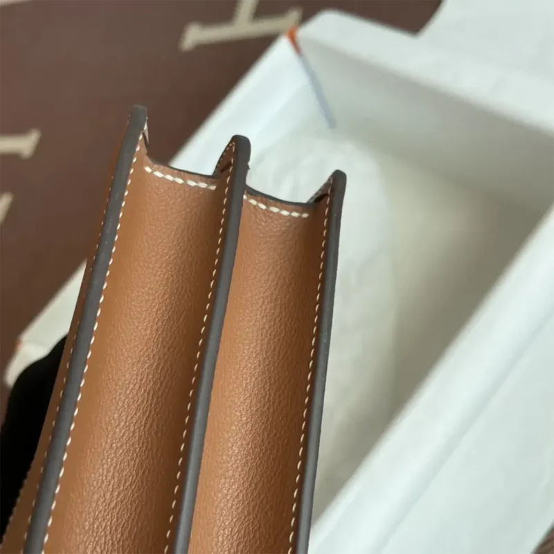 Hermes Women Roulis Mini Bag in Evergrain Calfskin-Brown