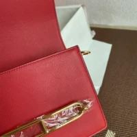 Hermes Women Roulis Mini Bag in Evergrain Calfskin-Red