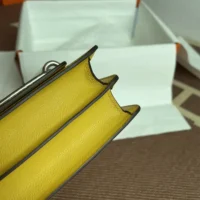 Hermes Women Roulis Mini Bag in Evergrain Calfskin-Yellow