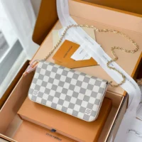 Louis Vuitton LV Women Felicie Pochette Damier Azur Canvas N40491