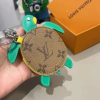Louis Vuitton LV Women LV Turtle Pouch Bag Charm-Brown M01471