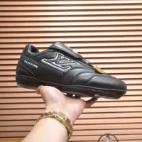 Louis Vuitton Unisex LV Footprint Soccer Sneaker-Black 1AHAI1