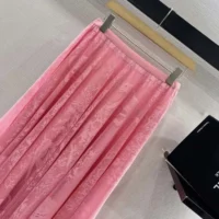 Dior Women Dioriviera Mid-Length Flared Skirt Cherry Blossom Pink 541J75B898