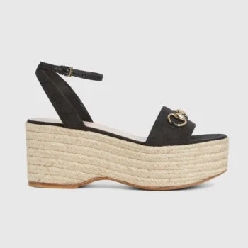 Gucci GG Women's Espadrille with Horsebit-Black 816692H63201000