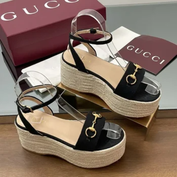 Gucci GG Women's Espadrille with Horsebit-Black 816692H63201000