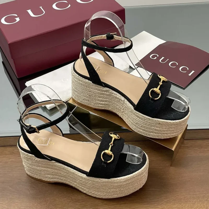Gucci GG Women's Espadrille with Horsebit-Black 816692H63201000